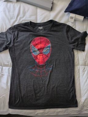 Marvel Spider-Man Tee - Charcoal with Red & Blue Graphic